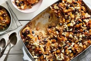 receta de capirotada de leche con queso