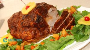 Receta de pierna ahumada de cerdo para Navidad